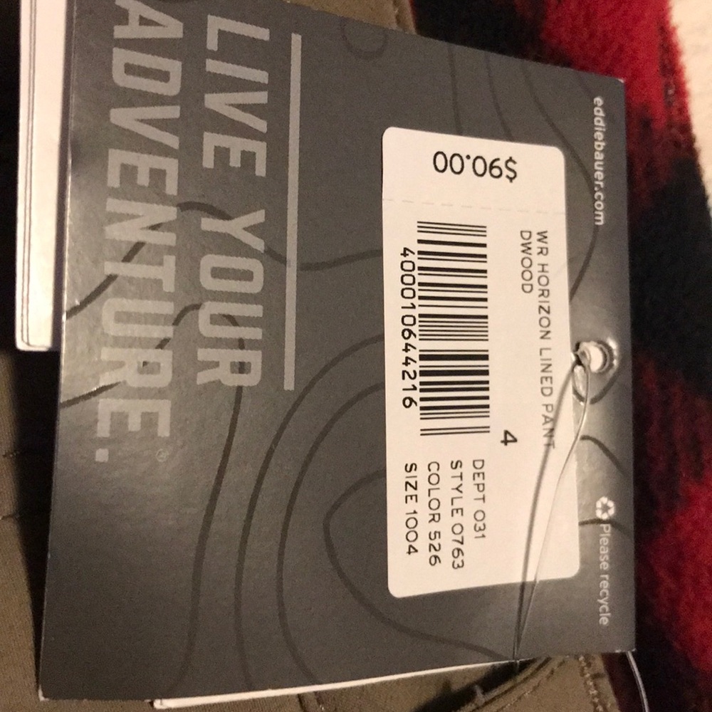 Eddie Bauer fleece lined pants. Size 4.
